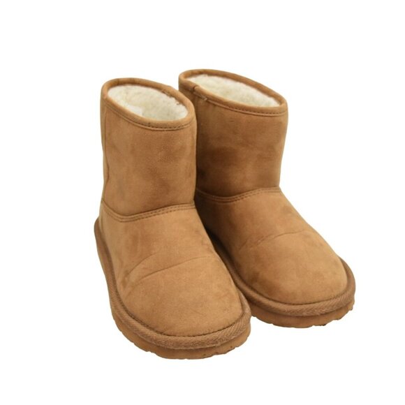 Gap Cozy Boots Kids Size 13 Brown Suede Shearling Lined - Picture 2 of 7